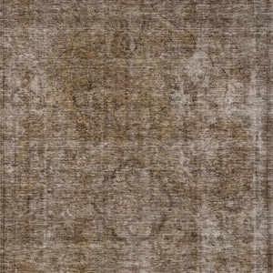 HomeRoots 5' Brown and Beige Medallion Washable Indoor Outdoor Area Rug for Elegant Spaces and Easy Care 9' X 12' 616422
