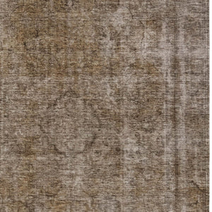 HomeRoots 5' Brown and Beige Medallion Washable Indoor Outdoor Area Rug for Elegant Spaces and Easy Care 10' X 14' 616423