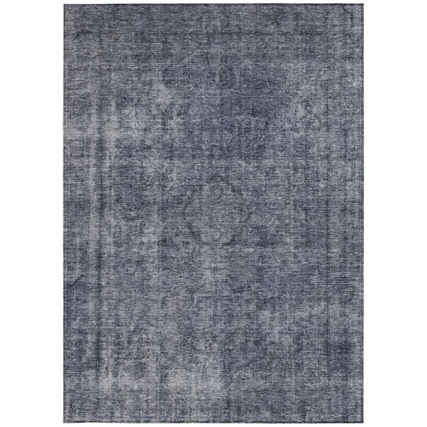 HomeRoots 5' Blue and Gray Medallion Area Rug - Durable, Stylish, and Washable for Indoor and Outdoor Use 5' X 8' 616425