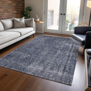HomeRoots 5' Blue and Gray Medallion Area Rug - Durable, Stylish, and Washable for Indoor and Outdoor Use 5' X 8' 616425