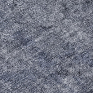 HomeRoots 5' Blue and Gray Medallion Area Rug - Durable, Stylish, and Washable for Indoor and Outdoor Use 8' Round 616426
