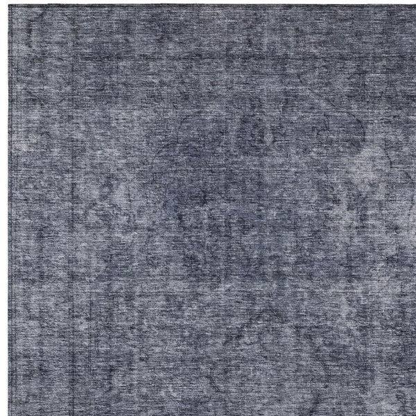 HomeRoots 5' Blue and Gray Medallion Area Rug - Durable, Stylish, and Washable for Indoor and Outdoor Use 10' X 14' 616429