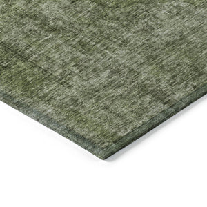 HomeRoots 5' Green and Silver Medallion Indoor Outdoor Area Rug - Stylish, Durable, Machine Washable Design 8' Round 616432