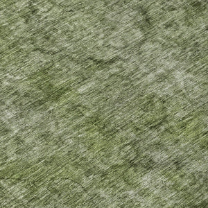 HomeRoots 5' Green and Silver Medallion Indoor Outdoor Area Rug - Stylish, Durable, Machine Washable Design 8' Round 616432