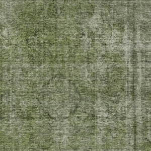 HomeRoots 5' Green and Silver Medallion Indoor Outdoor Area Rug - Stylish, Durable, Machine Washable Design 8' X 10' 616433