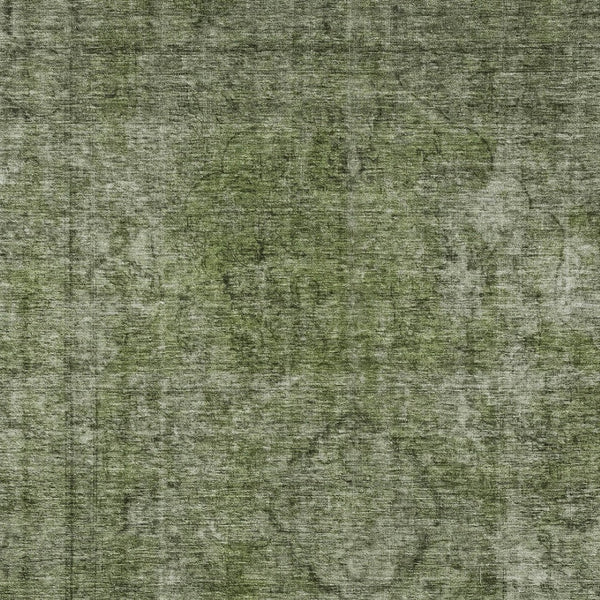 HomeRoots 5' Green and Silver Medallion Indoor Outdoor Area Rug - Stylish, Durable, Machine Washable Design 9' X 12' 616434