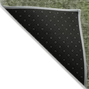 HomeRoots 5' Green and Silver Medallion Indoor Outdoor Area Rug - Stylish, Durable, Machine Washable Design 10' X 14' 616435