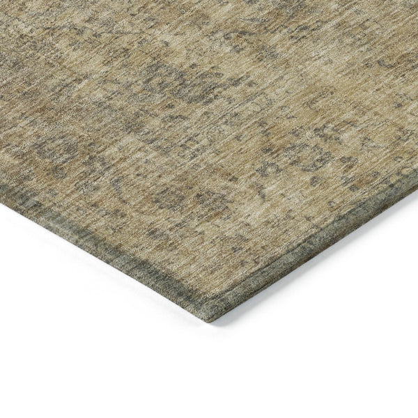 HomeRoots 5' Timeless Brown and Beige Medallion Area Rug - Washable Indoor/Outdoor Design for Durability & Style 5' X 8' 616449