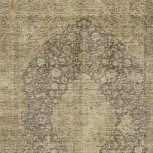 HomeRoots 5' Timeless Brown and Beige Medallion Area Rug - Washable Indoor/Outdoor Design for Durability & Style 8' X 10' 616451