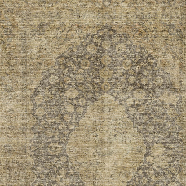 HomeRoots 5' Timeless Brown and Beige Medallion Area Rug - Washable Indoor/Outdoor Design for Durability & Style 9' X 12' 616452
