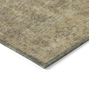 HomeRoots 5' Timeless Brown and Beige Medallion Area Rug - Washable Indoor/Outdoor Design for Durability & Style 10' X 14' 616453