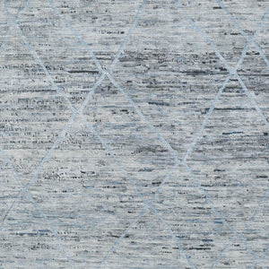 HomeRoots 5' Blue and Gray Trellis Washable Area Rug – Stylish, Durable, and Perfect for Indoor or Outdoor Spaces 8' X 10' 616487