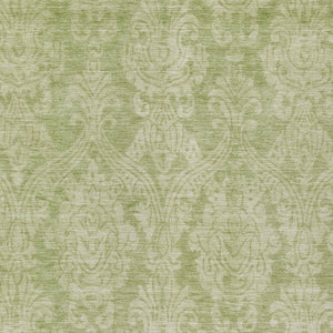 HomeRoots 5' Elegant Artichoke Green Beige Damask Area Rug - Durable, Washable Design for Indoor & Outdoor Spaces 9' X 12' 616512