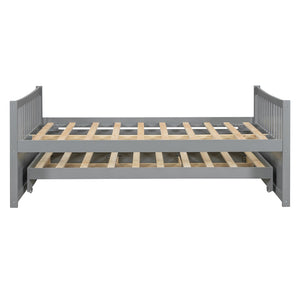 English Elm Full Size Daybed with Trundle Twin Pullout and Three Storage Drawers for Guest Rooms LP100341AAE