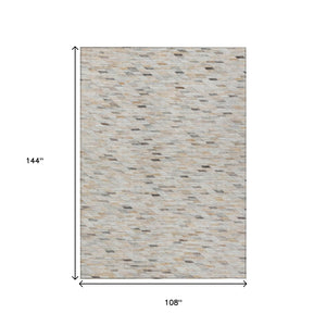 HomeRoots 9' Modern Linen and Gray Geometric Washable Area Rug - Durable Indoor/Outdoor Design for Every Space 616560
