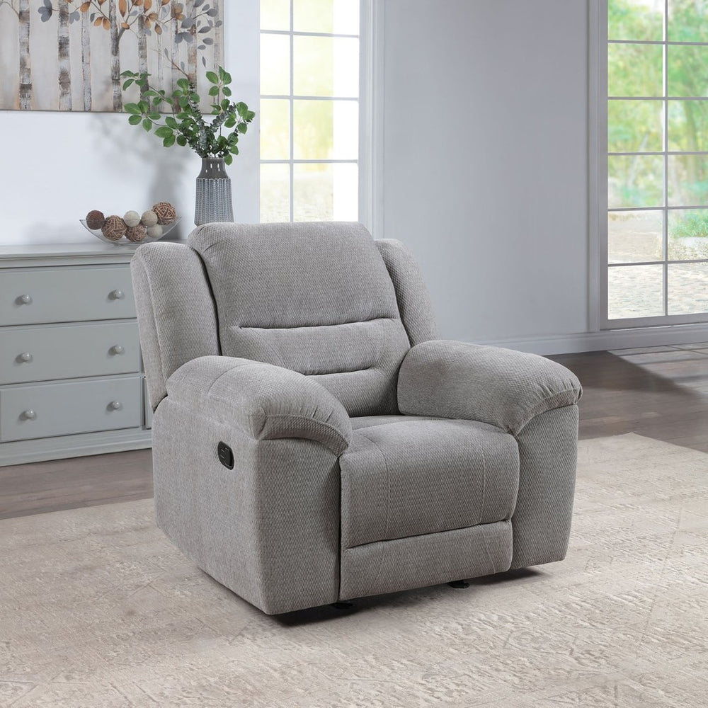 English Elm Sebring Chenille Glider Recliner with Pillowtop Arms for Living Room Comfort B062P441331