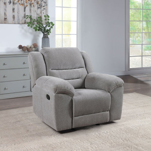 English Elm Sebring Chenille Glider Recliner with Pillowtop Arms for Living Room Comfort B062P441331