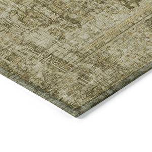 HomeRoots 5' Brown and Beige Abstract Area Rug - Stylish, Durable, Washable for Indoor/Outdoor Spaces 8' X 10' 616601