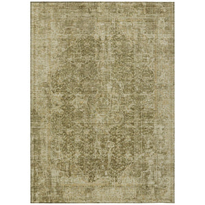 HomeRoots 5' Brown and Beige Abstract Area Rug - Stylish, Durable, Washable for Indoor/Outdoor Spaces 9' X 12' 616602
