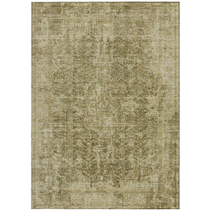 HomeRoots 5' Brown and Beige Abstract Area Rug - Stylish, Durable, Washable for Indoor/Outdoor Spaces 10' X 14' 616603
