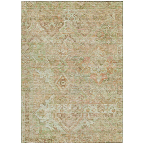 HomeRoots 5' Durable Floral Medallion Area Rug – Washable Indoor/Outdoor Design for Stylish Spaces & Easy Care 5' X 8' 616629