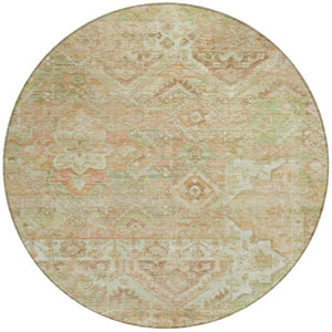 HomeRoots 5' Durable Floral Medallion Area Rug – Washable Indoor/Outdoor Design for Stylish Spaces & Easy Care 8' Round 616630