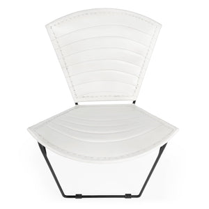 Butler Specialty Felix Iron & Leather Accent Chair - Elegant Design With Handcrafted Wrought Iron For Modern Decor White Iron,Goat Leather 6167411-butler