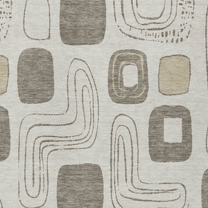 HomeRoots 5' Modern Geometric Area Rug in Beige and Tan – Washable Indoor/Outdoor Durable Style for Any Space 8' X 10' 616799