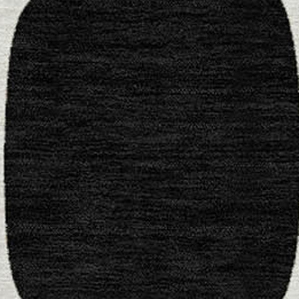HomeRoots 5' Stylish Ivory, Black & Beige Geometric Washable Area Rug for Indoor & Outdoor Spaces, Durable & Versatile 616815