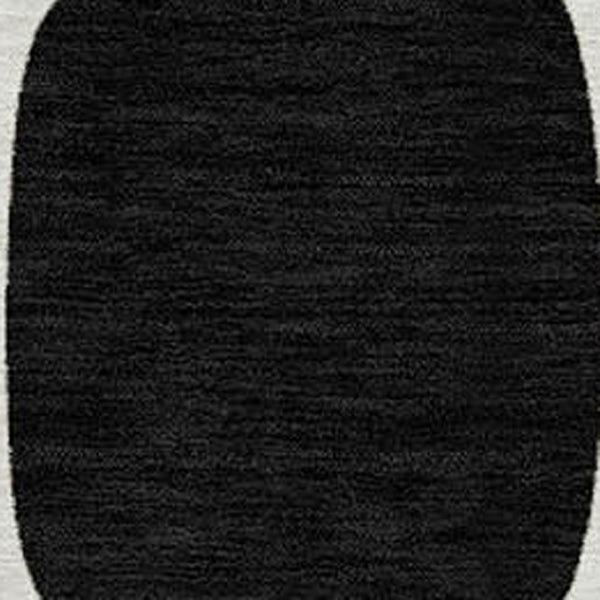 HomeRoots 8' X 10' Modern Ivory, Black & Beige Geometric Washable Area Rug for Indoor & Outdoor Spaces 616817
