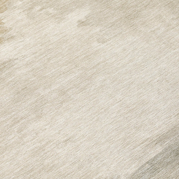 HomeRoots 5' Versatile Abstract Washable Area Rug in Beige, Taupe, and Ivory for Indoor & Outdoor Spaces 8' Round 616846