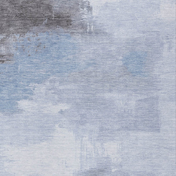 HomeRoots 5' Sky Blue Gray and Ivory Abstract Area Rug - Stylish, Washable Indoor/Outdoor Design for Versatile Spaces 10' X 14' 616861