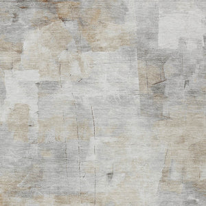 HomeRoots 5' Versatile Linen Gray and Ivory Abstract Indoor Outdoor Area Rug for Modern Living Spaces 5' X 8' 616869