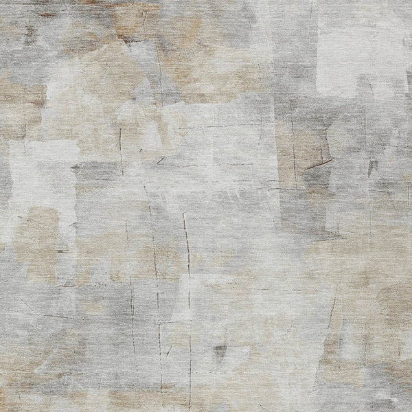 HomeRoots 5' Versatile Linen Gray and Ivory Abstract Indoor Outdoor Area Rug for Modern Living Spaces 5' X 8' 616869