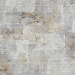 HomeRoots 5' Versatile Linen Gray and Ivory Abstract Indoor Outdoor Area Rug for Modern Living Spaces 8' X 10' 616871
