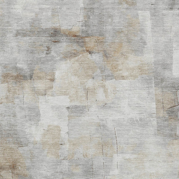HomeRoots 5' Versatile Linen Gray and Ivory Abstract Indoor Outdoor Area Rug for Modern Living Spaces 8' X 10' 616871