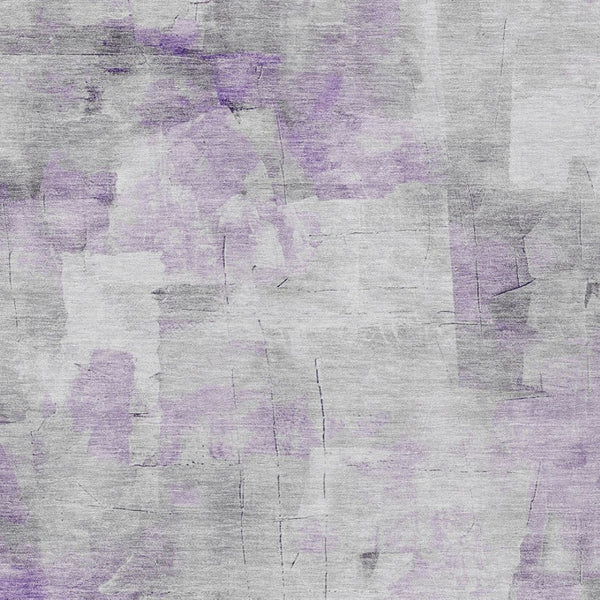 HomeRoots 5' Abstract Lavender Gray and Ivory Indoor Outdoor Area Rug – Durable, Stylish, Machine Washable Design 8' X 10' 616876