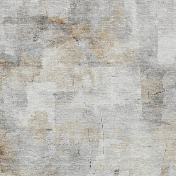 HomeRoots 5' Versatile Linen Gray and Ivory Abstract Indoor Outdoor Area Rug for Modern Living Spaces 10' X 14' 616879