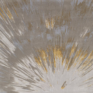 Homeroots 5' X 8' Abstract Area Rug - Stylish, Stain-resistant Design For Kids And Pets, Perfect Home Accent Gold,Silver Polyester Blend 616889