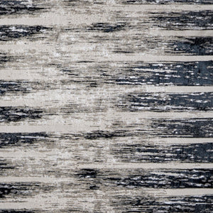 Homeroots 5' X 8' Abstract Distressed Area Rug - Stylish Bohemian Design, Stain-resistant, Perfect For Homes Gray,Black Polyester Blend 616893