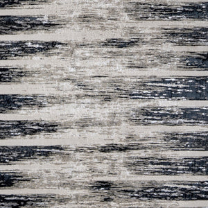 Homeroots 5' X 8' Abstract Distressed Area Rug - Stylish Bohemian Design, Stain-resistant, Perfect For Homes Gray,Black Polyester Blend 616896
