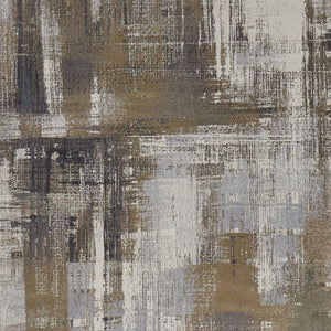 Homeroots 6' X 9' Abstract Area Rug - Stylish Bohemian Design, Stain Resistant, Perfect For Homes With Kids & Pets Gray,Brown Polyester Blend 616901
