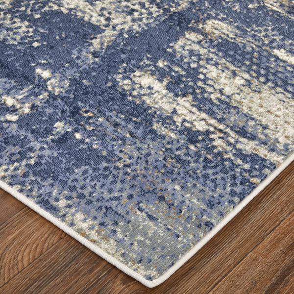 Homeroots 6' X 9' Abstract Area Rug - Stylish, Stain Resistant, Perfect For Families And Pets In Any Room Gray,Ivory Polyester Blend 616902