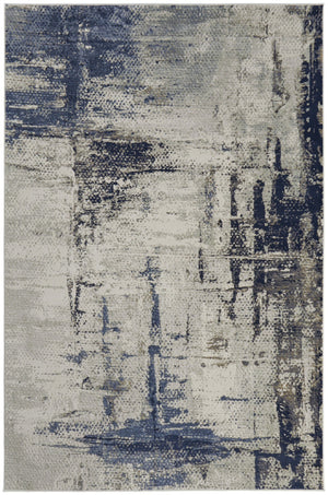 HomeRoots 8' Gray and Ivory Abstract Area Rug - Modern Bohemian Design for Stylish, Durable Home Decor Solutions 8' X 10' 616904