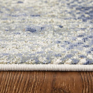 Homeroots 6' X 9' Abstract Area Rug - Stylish, Stain Resistant, Perfect For Families And Pets In Any Room Gray,Ivory Polyester Blend 616904