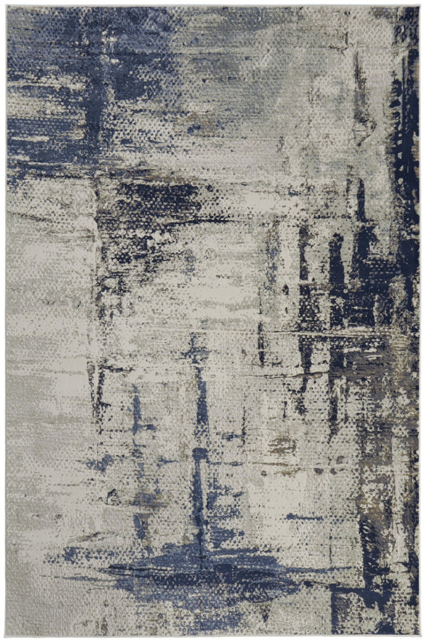 HomeRoots 8' Gray and Ivory Abstract Area Rug - Modern Bohemian Design for Stylish, Durable Home Decor Solutions 8' X 12' 616905