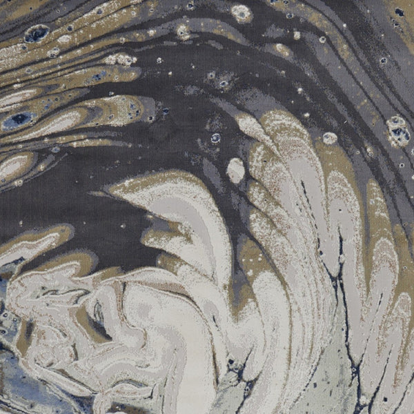 Homeroots 6' X 9' Abstract Area Rug - Stylish, Stain Resistant, Perfect For Homes With Kids And Pets! Gray,Ivory Polyester Blend 616910