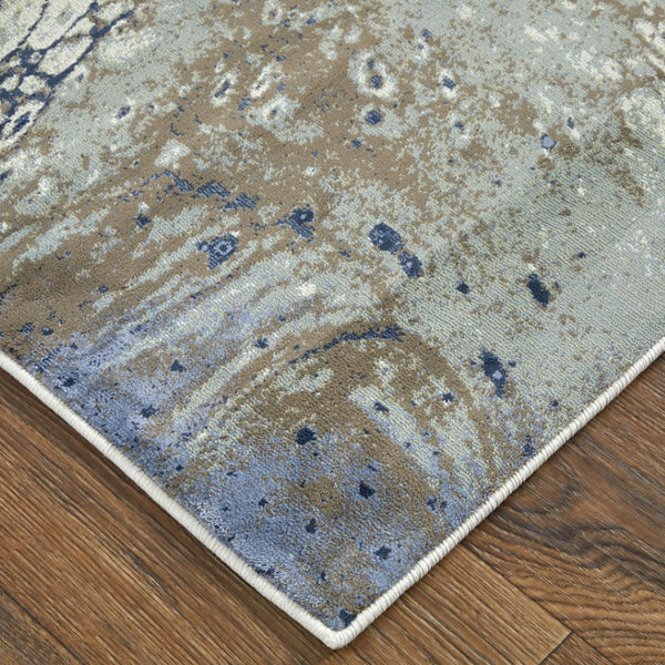 Homeroots 6' X 9' Abstract Area Rug - Stylish, Stain Resistant, Perfect For Homes With Kids And Pets! Gray,Ivory Polyester Blend 616910