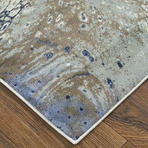 Homeroots 6' X 9' Abstract Area Rug - Stylish, Stain Resistant, Perfect For Homes With Kids And Pets! Gray,Ivory Polyester Blend 616911