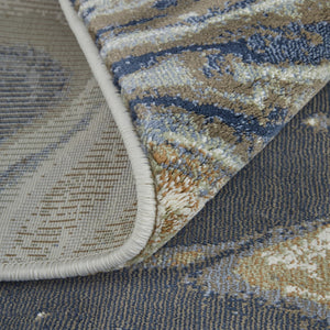 Homeroots 6' X 9' Abstract Area Rug - Stylish, Stain Resistant, Perfect For Homes With Kids And Pets! Gray,Ivory Polyester Blend 616911